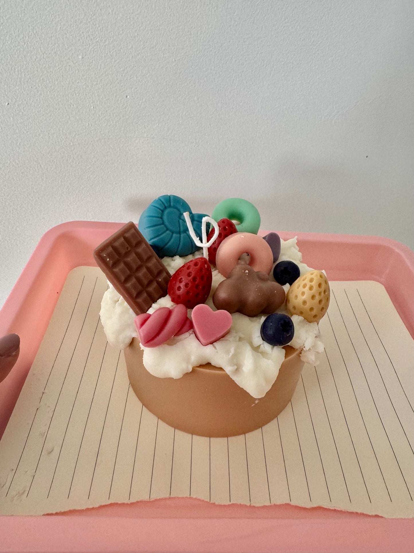Atelier de bougie en forme de gâteau St-Valentin