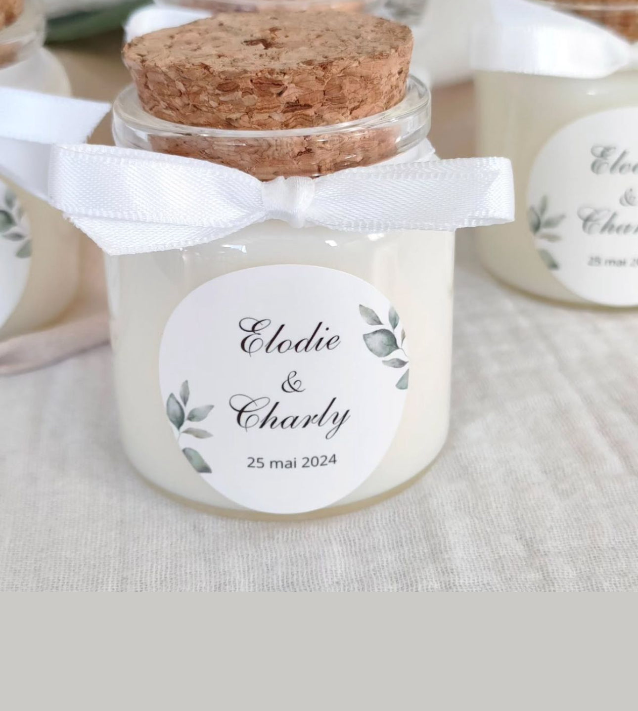 Bougies cadeaux invités (personnalisé)