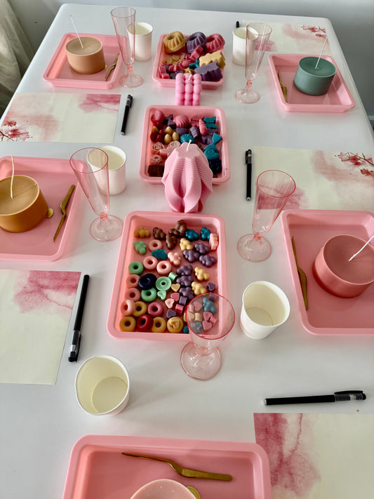 Atelier de bougie en forme de gâteau St-Valentin